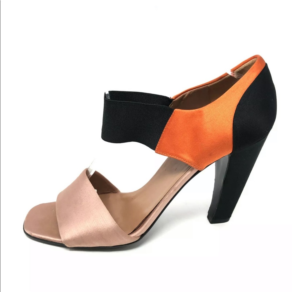 Prada Satin Open Toe Strappy Heels Sz 39